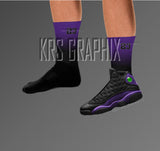 Court Purple 13 Socks