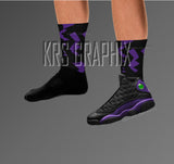 Court Purple 13 Socks