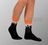 Jordan 3 Retro Desert Elephant  Socks - Matching Desert Elephant 3 Socks - Desert Elephant 3 Retro Socks - Breathable Running Socks Gift