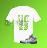 T-Shirt To Match Jordan 5 Green Bean - Goat 23