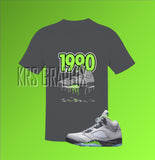 T-Shirt To Match Jordan 5 Green Bean - '1990 Jordans'
