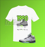 T-Shirt To Match Jordan 5 Green Bean - '1990 Jordans'