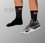 Socks Match Jordan 4 Infrared - Infrared 4s Socks 23