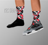 Socks Match Jordan 4 Infrared - Infrared 4s Socks