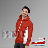 All Over Print Hoodie To Match Jordan Cherry 11s Retro