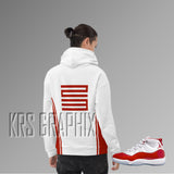 All Over Print Hoodie To Match Jordan Cherry 11s Retro