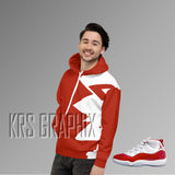 All Over Print Hoodie To Match Jordan Cherry 11s Retro