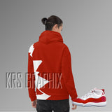 All Over Print Hoodie To Match Jordan Cherry 11s Retro