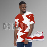 Full Print Shirt To Match Jordan Cherry 11s Retro