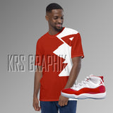Full Print Shirt To Match Jordan Cherry 11s Retro
