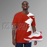 Full Print Shirt To Match Jordan Cherry 11s Retro