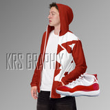 Windbreaker Hoodie To Match Jordan Cherry 11s Retro