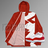 Windbreaker Hoodie To Match Jordan Cherry 11s Retro