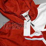 Windbreaker Hoodie To Match Jordan Cherry 11s Retro