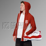 Windbreaker Hoodie To Match Jordan Cherry 11s Retro