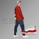 Windbreaker Hoodie To Match Jordan Cherry 11s Retro