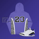 Dark Iris 3 Hoodie To Match Jordan Dark Iris 3 Retro | Dark Iris 3 Hoodie | Jordan 3 Hoodie