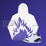 Dark Iris 3 Hoodie To Match Jordan Dark Iris 3 Retro | Dark Iris 3 Hoodie | Jordan 3 Hoodie