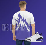 Full Print Dark Iris 3 Shirt To Match Jordan Dark Iris 3 Retro | Dark Iris 3 Shirt | Jordan 3 Shirt
