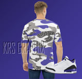Full Print Dark Iris 3 Shirt To Match Jordan Dark Iris 3 Retro | Dark Iris 3 Shirt | Jordan 3 Shirt