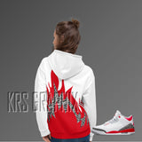 Hoodie To Match Jordan Fire Red 3s Retro