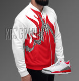Bomber To Match Jordan Fire Red 3s Retro