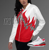 Bomber To Match Jordan Fire Red 3s Retro