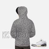 Hoodie To Match Jordan 3 Reimagined - Elephant Print