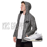 Zip Hoodie To Match Jordan 3 Reimagined - Elephant Print