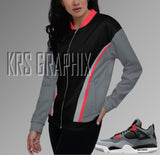 Bomber Jacket to Match Jordan 4 Infrared - Infrared 4s Bomber Jacket