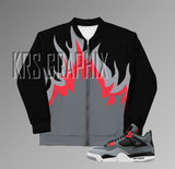 Bomber Jacket to Match Jordan 4 Infrared - Infrared 4s Bomber Jacket