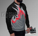 Bomber Jacket to Match Jordan 4 Infrared - Infrared 4s Bomber Jacket