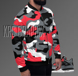 Bomber Jacket to Match Jordan 4 Infrared - Infrared 4s Bomber Jacket