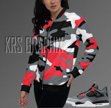 Bomber Jacket to Match Jordan 4 Infrared - Infrared 4s Bomber Jacket