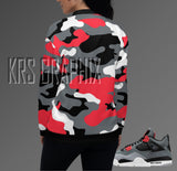 Bomber Jacket to Match Jordan 4 Infrared - Infrared 4s Bomber Jacket