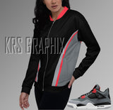 Bomber Jacket to Match Jordan 4 Infrared - Infrared 4s Bomber Jacket