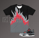 Full Print Shirt to Match Jordan 4 Infrared - Infrared 4s -Shirt