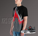 Full Print Shirt to Match Jordan 4 Infrared - Infrared 4s -Shirt