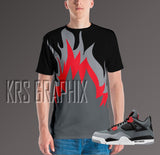 Full Print Shirt to Match Jordan 4 Infrared - Infrared 4s -Shirt