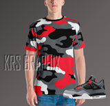 Full Print Shirt to Match Jordan 4 Infrared - Infrared 4s -Shirt
