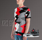 Full Print Shirt to Match Jordan 4 Infrared - Infrared 4s -Shirt