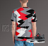 Full Print Shirt to Match Jordan 4 Infrared - Infrared 4s -Shirt