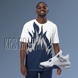 Full Print Midnight Navy Shirt | Midnight Navy 4 Shirt | Midnight Navy 4s Shirt | Jordan 4 Shirt