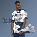 Full Print Midnight Navy Shirt | Midnight Navy 4 Shirt | Midnight Navy 4s Shirt | Jordan 4 Shirt
