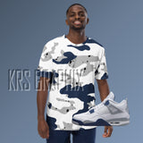 Full Print Midnight Navy Shirt | Midnight Navy 4 Shirt | Midnight Navy 4s Shirt | Jordan 4 Shirt