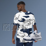 Full Print Midnight Navy Shirt | Midnight Navy 4 Shirt | Midnight Navy 4s Shirt | Jordan 4 Shirt