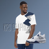 Full Print Midnight Navy Shirt | Midnight Navy 4 Shirt | Midnight Navy 4s Shirt | Jordan 4 Shirt