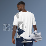 Full Print Midnight Navy Shirt | Midnight Navy 4 Shirt | Midnight Navy 4s Shirt | Jordan 4 Shirt