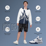 Midnight Navy Windbreaker Hoodie | Midnight Navy 4 Windbreaker Hoodie | Midnight Navy 4s Windbreaker Hoodie | Jordan 4 Windbreaker Hoodie