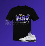 Concord 5 Shirt | Jordan 5 Concord T-Shirt | Jordan 5 Concord Sneaker Match Tee King Couples Shirt
